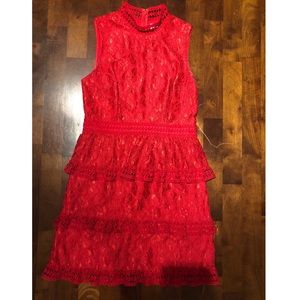 CeCe Red Lace Dress